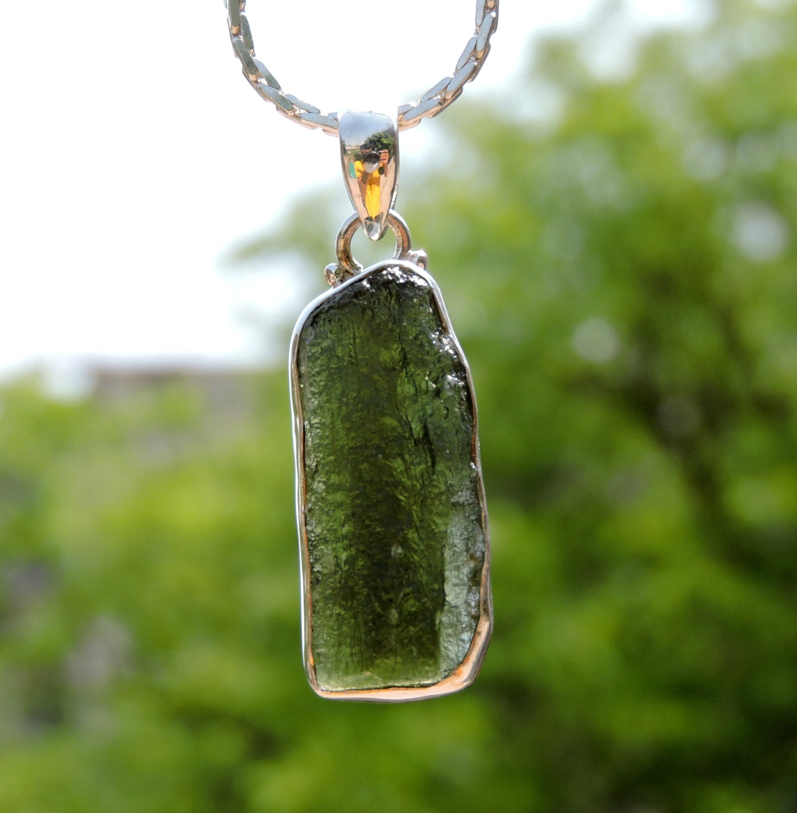 Authentic moldavite pendant Clearance