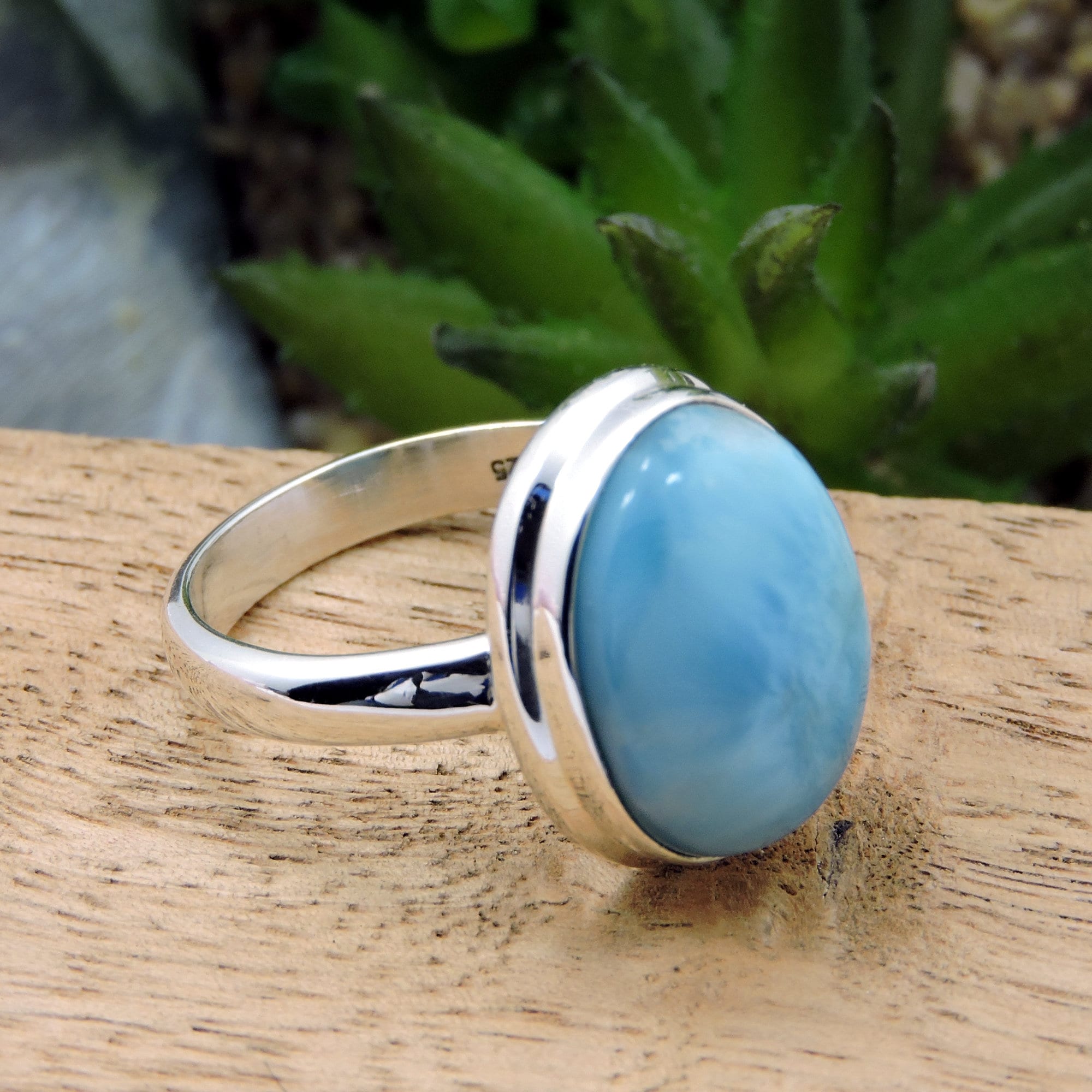 Larimar Ring Sterling Silver Ring for Women Bohemian Etsy UK