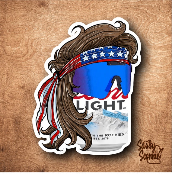 Coors Light Mullet Sticker Vinyl Decal Water Bottle Etsy Canada