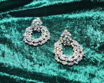Orecchini con strass boreali - Atelier Lidya orecchini cerchio 3 - Aspra [Fraz. di Bagheria
