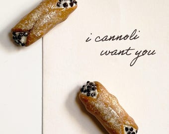 Cannoli Clay Magnet