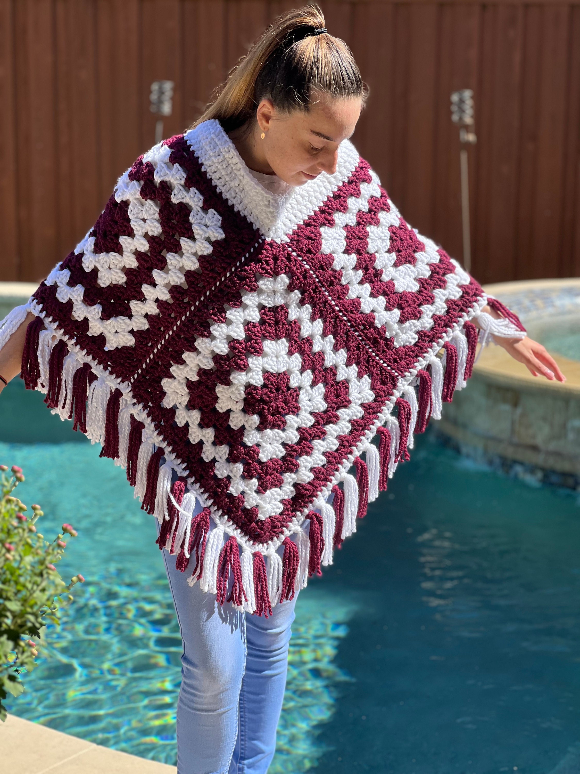 Designer woolen poncho Clearance