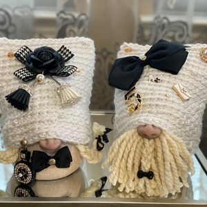 Exclusive design/ unique scandinavian gnome couple- oh-la-la cherie!