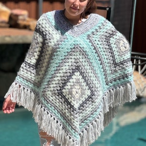 Handmade Crochet Poncho- different colors