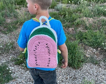 PATRON AU CROCHET - Le sac à dos pastèque