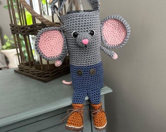 CROCHET PATTERN - Li'l Mouse Water Bottle Holder