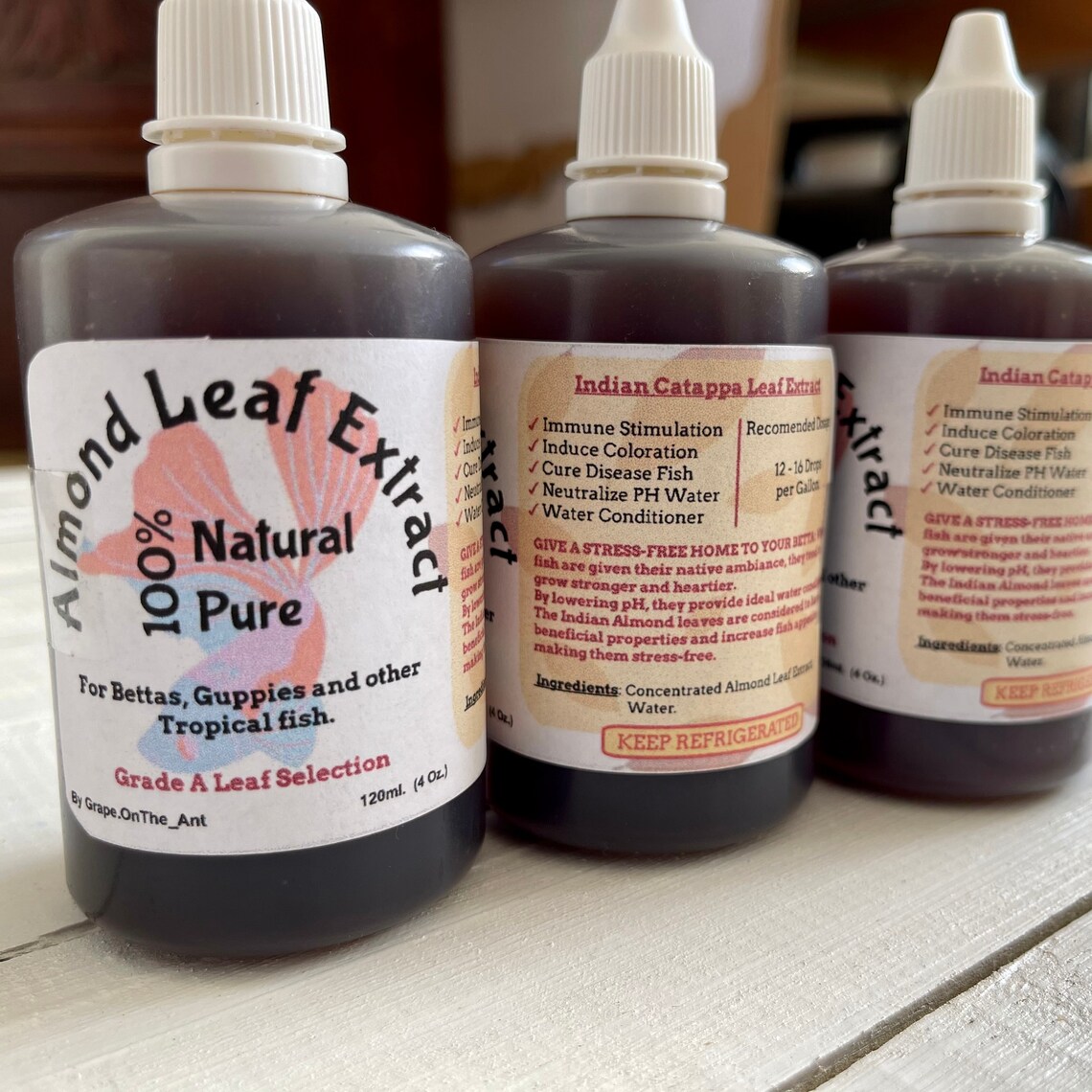 Catappa Extract Indian Almond Leaf Essence for Bettas & Other Fish