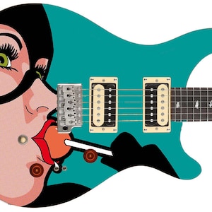 Guitar Skin Wrap Axe Re-Skin Pop Rock Copy Cat Groupie Girl - 1216