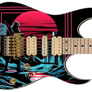 Guitar Skin Axe Wrap Re-skin elektrische bas reface DIY Black Walker Hunter 1728