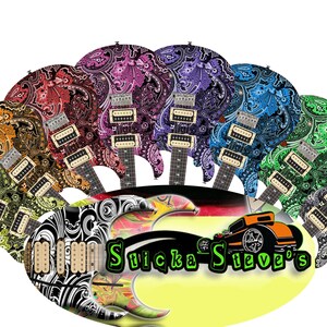 Guitar Skin Wrap Axe Reface Floral Mystical Botanicals 8 colors - 1325