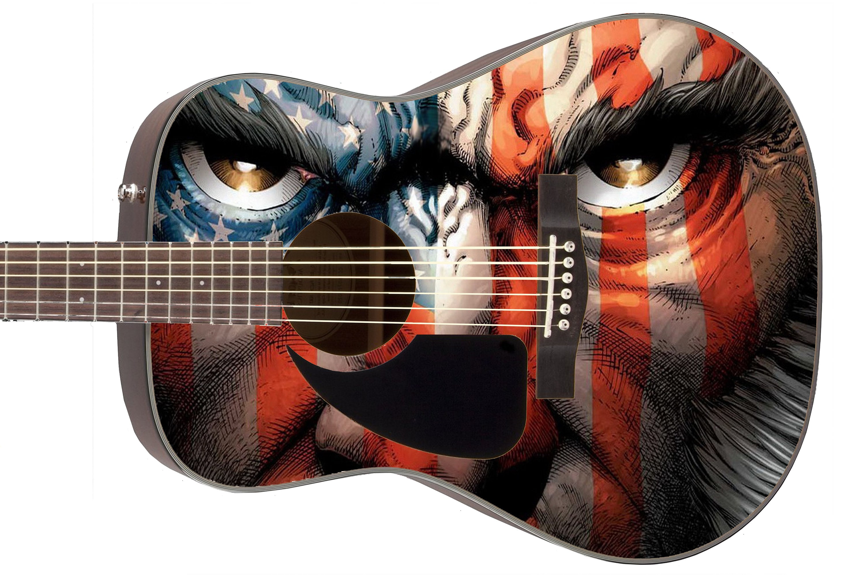 Guitar Skin Axe Wrap Reskin Vinyl Decal Lefty Acoustic Guitar Etsy