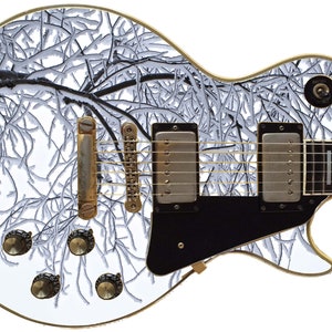Guitar Skin Axe Wrap Re-skin Body Bass Reface Electric Music Custom Cover DIY Long Cold Winter 383