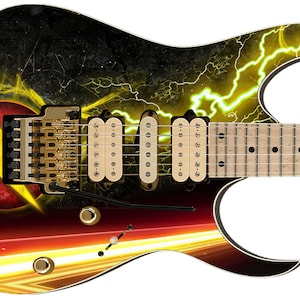 Guitar Skin Axe Wrap Re-skin Bass Electric Reface Speed Force 063