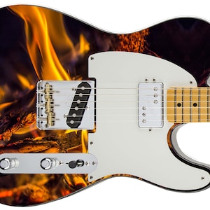 Guitar Skin Ax Wrap Re-skin Body Bass Reface Musique électrique Couverture personnalisée DIY Guards of Old Golden Ashes 557
