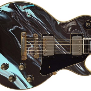 Peau de guitare 5 étoiles la mieux notée enveloppement de hache re-skin corps basse reface musique électrique couverture personnalisée bricolage menthe givrée tourbillon 718