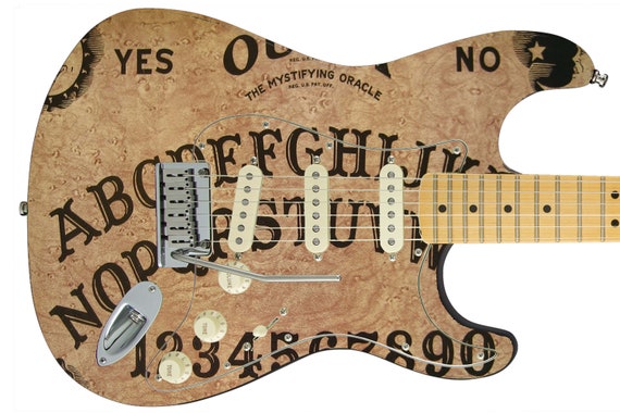 Guitar Skin Axe Wrap Re-skin DIY Vintage Ouija Board hq nude image