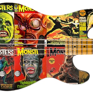 Guitar Skin Axe Wrap Re-skin Bass Reface DIY Monsters of &#39;66 Steve Stevens 1337