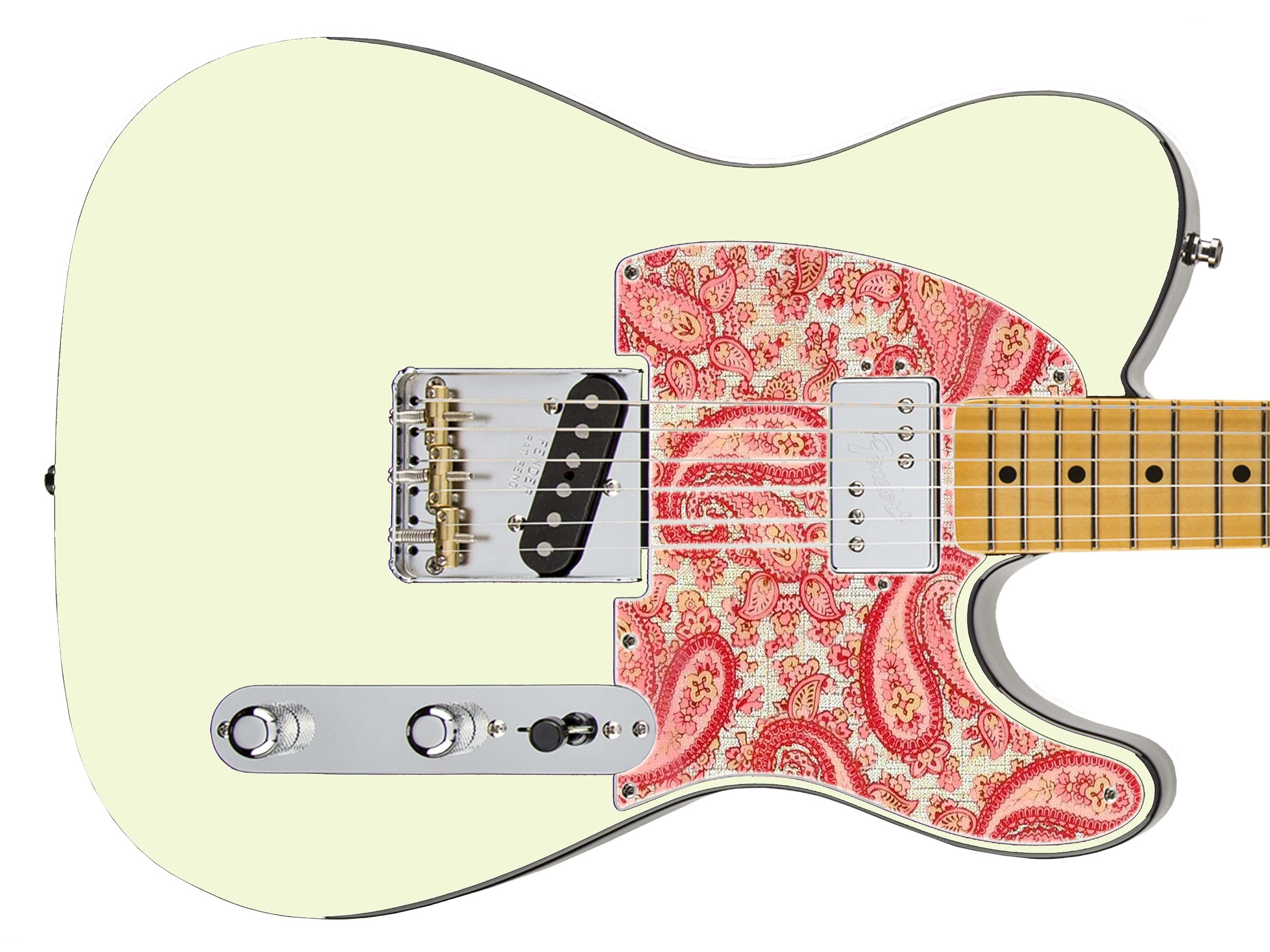 Pickguard Headstock Tremolo Skin Wrap Reskin - '68 PAISLEY