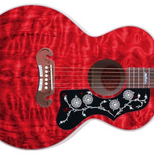 Guitar Skin Ax Wrap Re-skin Vinyl Decal érable matelassé Jumbo Acoustic Reed Cherry Pie GS 201