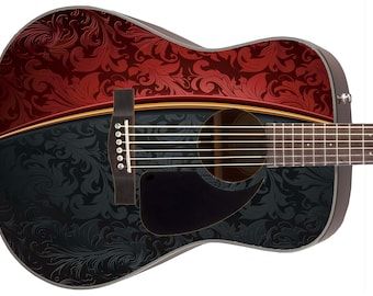 Guitar Skin Axe Wrap Re-skin DIY French Quarter Textile Lies Acoustic 1180