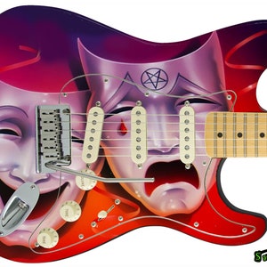 Guitar Skin Axe Wrap Re-skin Bass Reface Electric Crue Pain Theatre 177