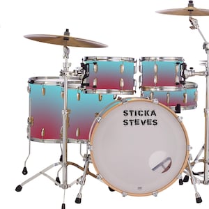 Drum Wrap Percussion Shell Cover Bass Kick Snare Tom DIY Cranberry Teal 1157