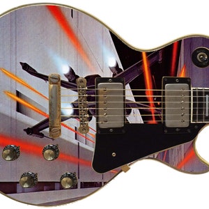 Guitar Skin Top Rated 5-Star Axe Wrap Re-skin Body Bass Reface Electric Music Custom Cover DIY Death Star Battle Run 258