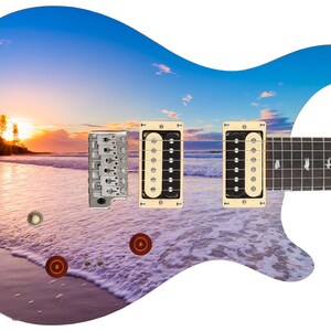 Guitar Skin Axe Wrap Re-skin Vinyl Decal DIY - Paradise Bay 809