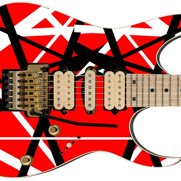Guitar Skin Axe Wrap Re-skin DIY Abstract Stripes Iconic Rock 80's V5 635