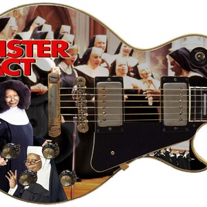 Guitare Skin Ax Wrap Re-skin Body Bass Reface Musique électrique Couverture personnalisée DIY Sister Act Film Whoopi Goldberg 140