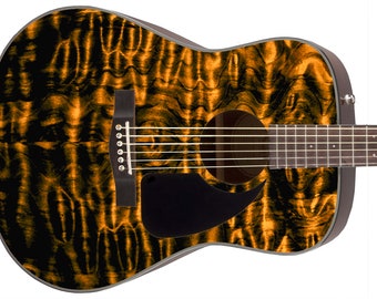 Guitar Skin Axe Wrap Re-skin Vinyl Decal Acoustic Quilted Rawr Roar GS 201
