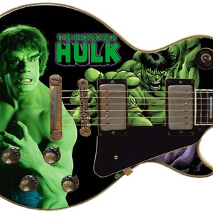 Guitar Skin Axe Wrap Re-skin DIY LF The Hulk Tribute 188