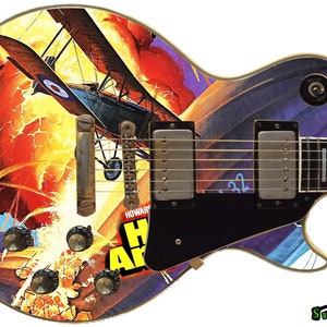 Guitar Skin Top Rated 5-Star Axe Wrap Re-skin Body Bass Reface Electric Music Custom Cover DIY Hells Angels Air Squad Old Vibe Poster 228