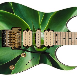 Guitar Skin Axe Wrap Re-skin DIY Tropical Plant 344