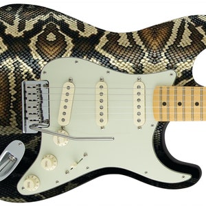 Peau de guitare pour hache Wrap Re-skin DIY, peau de serpent exotique 672