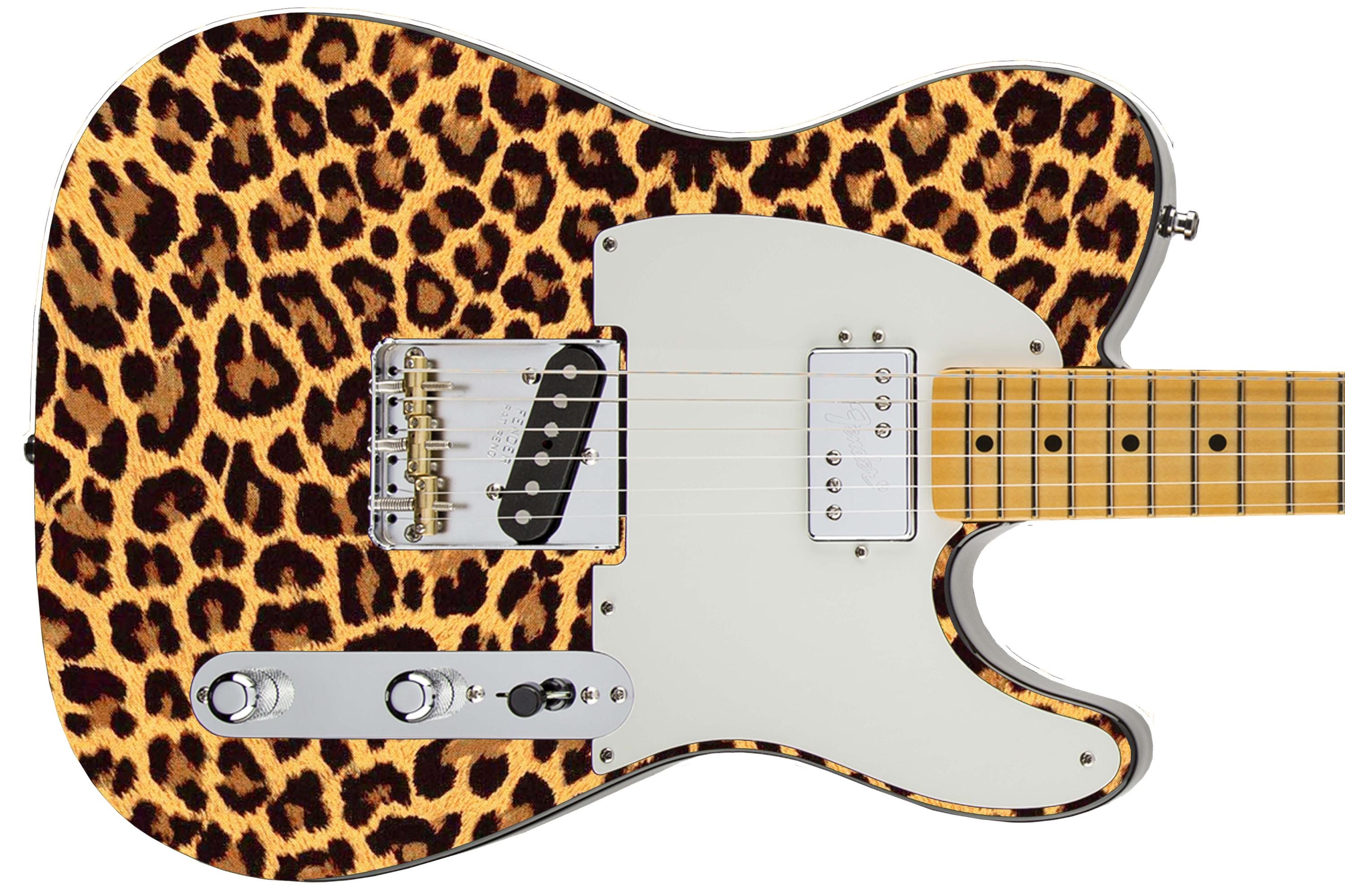 Pellicola Adesiva Per Chitarra Acustica Jumbo, Stampa Leopardo, Look Paul Stanley, Nuova - Foto 4