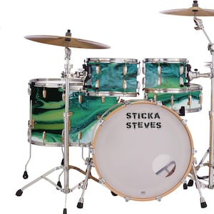 Drum Wrap Percussion Shell Cover Bass Kick Snare Tom DIY Pistachio Swirl 719