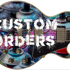 Custom Orders and Installation Guitar Skin Wrap Axe Re-Skin
