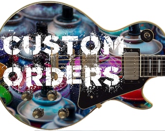 Custom Orders and Installation Guitar Skin Wrap Axe Re-Skin