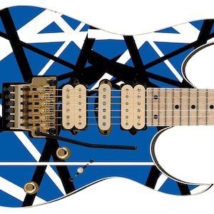 Guitar Skin Axe Wrap Re-skin DIY Abstract Stripes Iconic Rock 80&#39;s V16  646