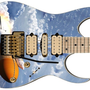 Guitar Skin Axe Wrap Re-skin Electric Body Bass Reface Custom Music Instrument Cover Art DIY All Systems GO 496