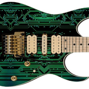 Guitar Skin Axe Wrap Re-skin Vinyl Decal DIY -Green Matrix 804
