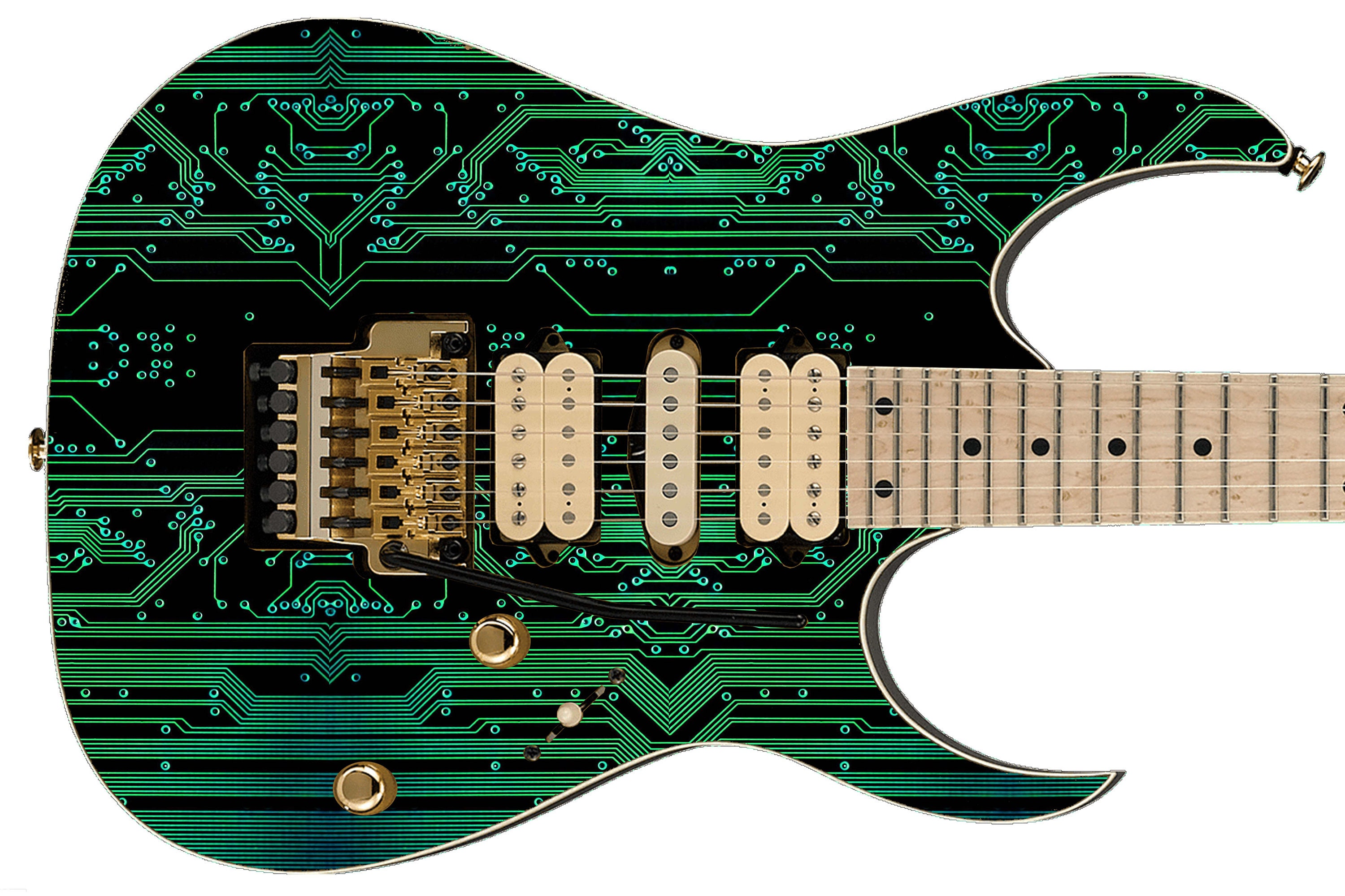 Guitar Skin Axe Wrap Re-skin Vinyl Decal DIY -Green Matrix 804