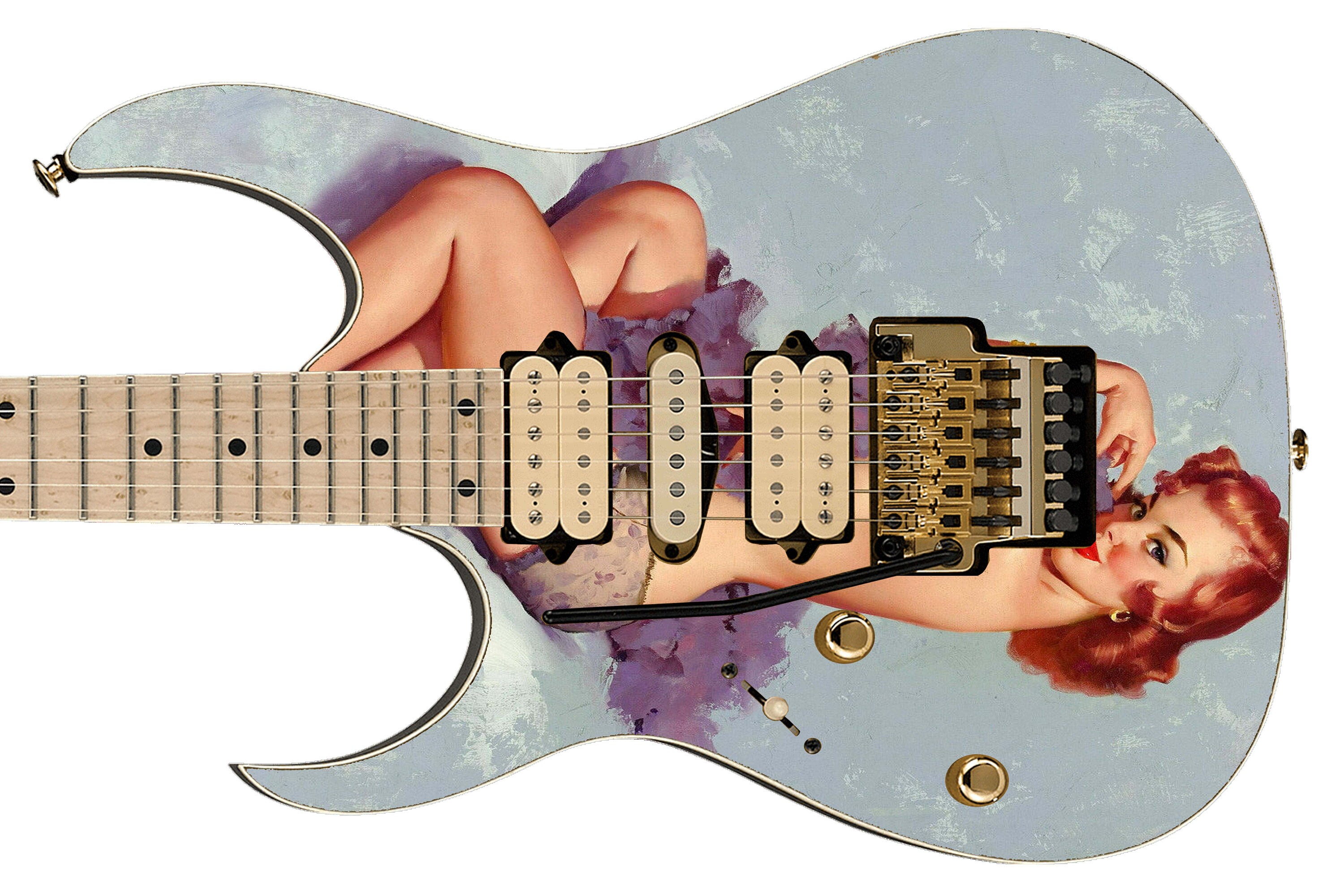 Epic Customs - Bape Shark x LV inspired guitar wrap.