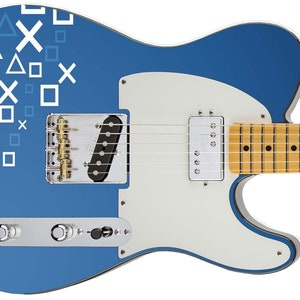 Guitar Skin Axe Wrap Re-skin Electric Body Bass Reface Custom Music Instrument Cover Art DIY PS Game Night 497
