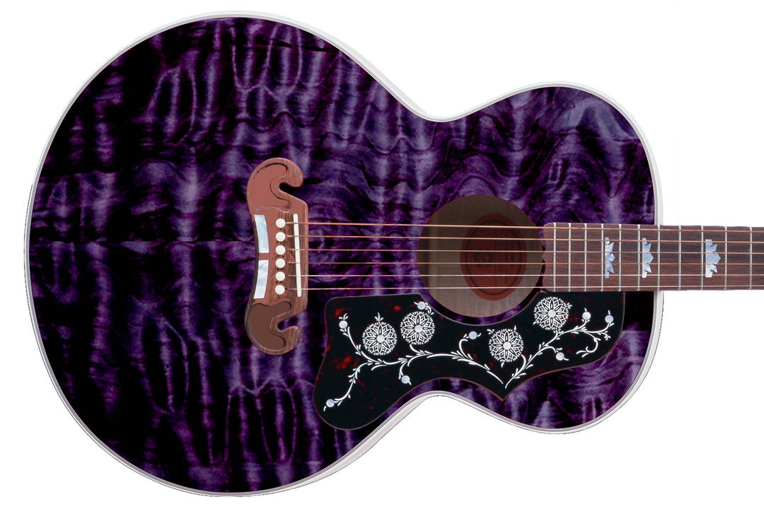 Guitar Skin Axe Wrap Reskin Vinyl Decal Quilted Maple Jumbo Etsy