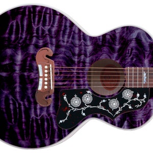 Guitar Skin Axe Wrap Re-skin Vinyl Decal Quilted Maple Jumbo Acoustic Veruca Violet GS 201