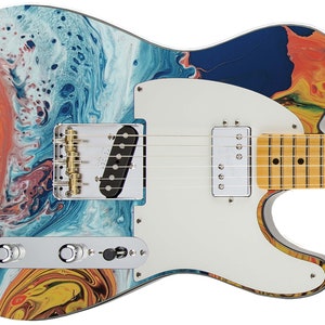 Peau de guitare 5 étoiles la mieux notée pour envelopper la hache Refaire la peau du corps Bass Reface Musique électrique Couverture personnalisée DIY attrapé quelque part dans le temps 720