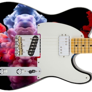 Guitar Skin Top Rated 5-Star Axe Wrap Re-skin Body Bass Reface Electric Music Custom Cover DIY Vapor Color Clouds 055