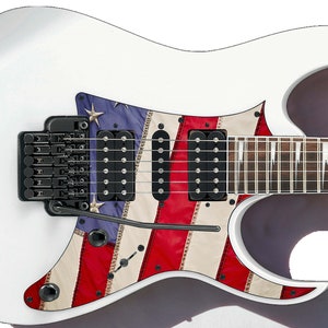 Pickguard Headstock Tremolo Skin Wrap Reskin for Guitars -American Flag Patriot 069